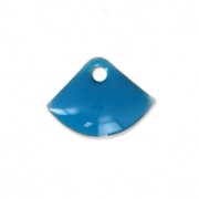 Epoxy resin fan-shaped sequin 7x10 mm Blue x6