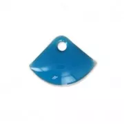 Epoxy resin fan-shaped sequin 7x10 mm Blue x6