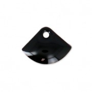Epoxy resin fan-shaped sequin 7x10 mm Black x6|raw }}
