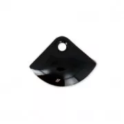 Epoxy resin fan-shaped sequin 7x10 mm Black x6