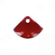 Metal and epoxy resin fan sequin 7x10 mm - Dark red x6