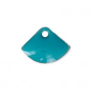 Epoxy resin fan-shaped sequin 7x10 mm Green Turquoise x6|raw }}