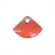 Epoxy resin fan-shaped sequin 7x10 mm Coral Pink x6