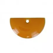 Epoxy resin half circle-shaped sequin 9.5x16 mm Mustard x6