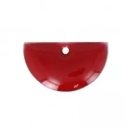 Metal and epoxy resin semicircle sequin 9.5x16 mm - Dark red x6