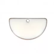 SEpoxy resin half circle-shaped sequin 9.5x16 mm White x6