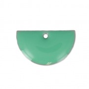 Epoxy resin half circle-shaped sequin 9.5x16 mm Mint x6