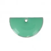 Epoxy resin half circle-shaped sequin 9.5x16 mm Mint x6