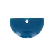 Epoxy resin half circle-shaped sequin 9.5x16 mm Petrol x6|raw }}