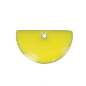 Epoxy resin half circle-shaped sequin 9.5x16 mm Yellow x6