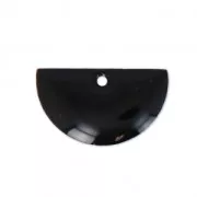 Epoxy resin half circle-shaped sequin 9.5x16 mm 9.5x16 mm Black x6