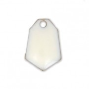 Epoxy resin diamond-shaped sequin 9x13 mm White x6
