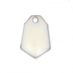 Epoxy resin diamond-shaped sequin 9x13 mm White x6