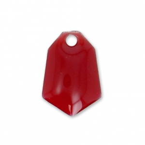 Metal and epoxy resin diamond beads 9x13 mm - Dark red x6