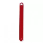 Metal and epoxy resin bar sequin 3x28 mm - Dark red x4