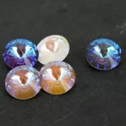 PureCrystal 1122 Rivoli Cabochon 12 mm Crystal Army Green DeLite x1