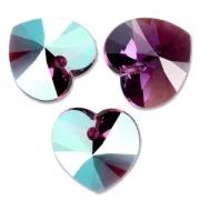 PureCrystal 6228 Hearts 10,3x10 mm Amethyst Shimmer x6