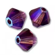 PureCrystal 5328 Crystal Bicones 3 mm Amethyst Shimmer 2X x50