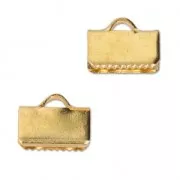 Fine gold plated 10 mm smooth and claw tips x4