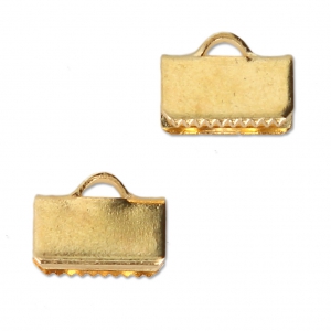 Fine gold plated 10 mm smooth and claw tips x4