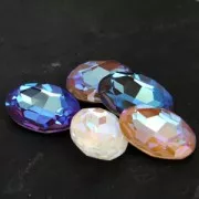 PureCrystal 4127 Oval Fancy Stone 30x22 mm Crystal Light Grey DeLite x1