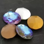 PureCrystal 4127 Oval Fancy Stone 30x22 mm Crystal Light Grey DeLite x1