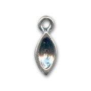 PureCrystal Navette pendant 16mm old silver tone