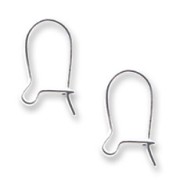 925 Sterling Silver Earwires 19mm x4