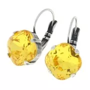 Leverback Earrings for Cabochons 4470 12 mm Gold tone x2