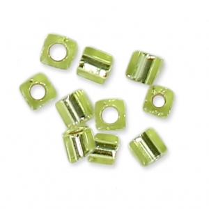 Miyuki cubes 1.8 mm SB18-0014 - Chartreuse Silver Lined x10g