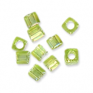 Miyuki cubes 1.8 mm SB18-0258 - Transparent Chartreuse AB x10g