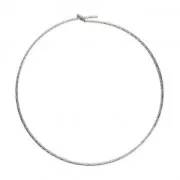 925 Sterling Silver diamond earring hoops to decorate 45 mm x 0.7 mm x2