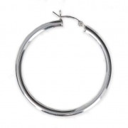 925 Sterling Silver earring hoops to decorate 40 mm x 3 mm x2|raw }}