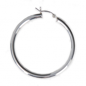 925 Sterling Silver earring hoops to decorate 40 mm x 3 mm x2