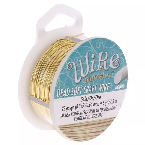 Craft Wire flexible copper wire 0.64 mm Gold Tone x 7.31 m