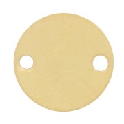Thin rond 2 holes spacer 9 mm - Gold-filled  x1