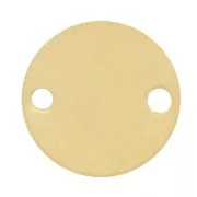Thin rond 2 holes spacer 9 mm - Gold-filled  x1