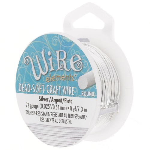 Craft Wire flexible copper wire 0.64 mm Silver Tone anti-ternish x7.31m