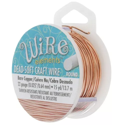 Craft Wire flexible copper wire 0.64 mm Natural anti-ternissement x13.71m