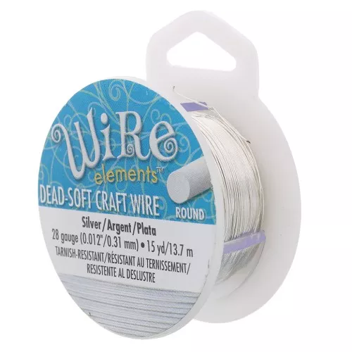 Craft Wire flexible copper wire 0.32 mm Silver Tone x 13.71 m
