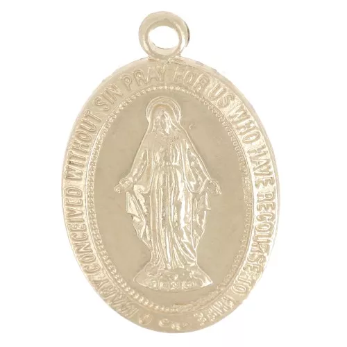 Thin Virgin charm 14 mm - Gold-filled x1