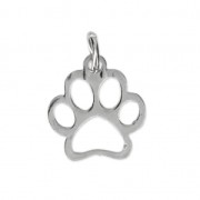 Stainless steel dog's paw charm 15x12 mm x1|raw }}