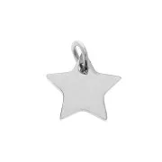 Stainless steel star charm 13x12 mm x1