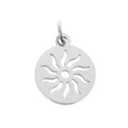 Stainless steel sun charm 12 mm x1