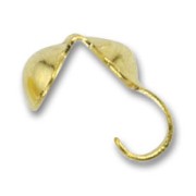 4mm ?clamshell beads - Gold tone x24