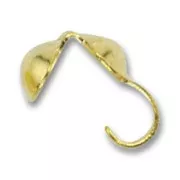 4mm ?clamshell beads - Gold tone x24