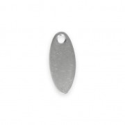 Stainless steel oval sequin 12x5 mm x5|raw }}