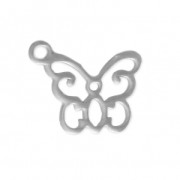 Stainless steel butterlfy charm 13.5x11 mm x1|raw }}
