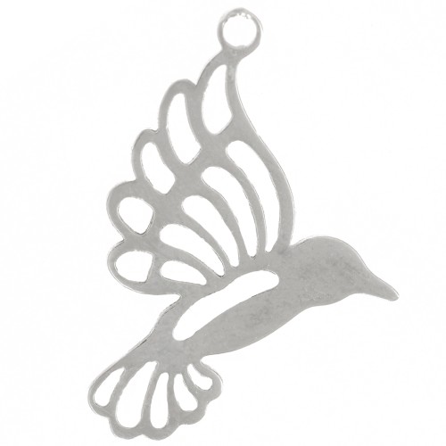 Bird charm 20x14 mm - 316L stainless steel x1