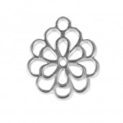 Stainless steel rosace charm 14.5x13 mm x1|raw }}